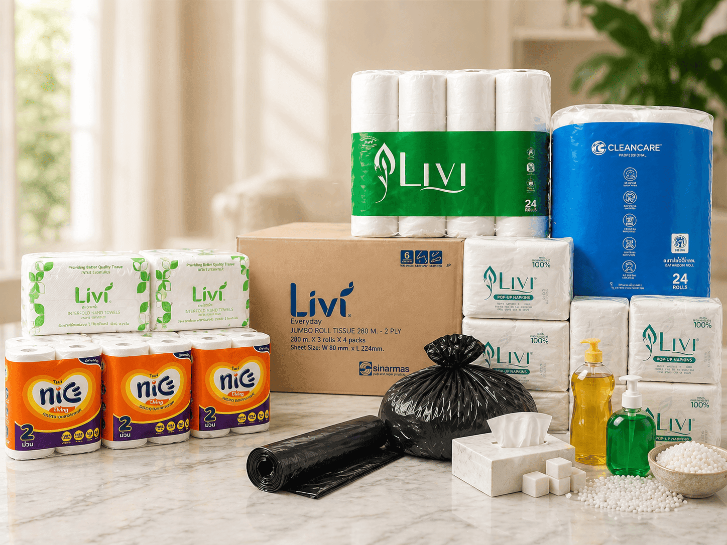 สินค้าอุปโภคบริโภคสำหรับร้านค้า สำนักงาน โรงแรม และองค์กร